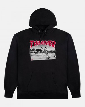 Mikina s Kapucnou Thrasher Jake Dish Panske Čierne | SK-20MXOKJDE