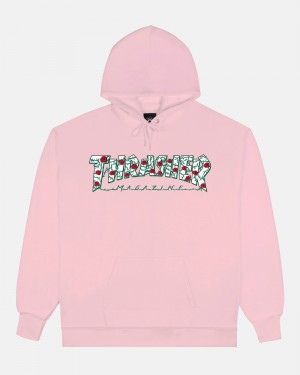 Mikina s Kapucnou Thrasher Roses Damske Ruzove | SK-14LQCJYZK