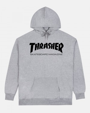 Mikina s Kapucnou Thrasher Skate Mag Panske Siva | SK-53YPQBSGC