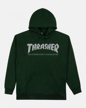 Mikina s Kapucnou Thrasher Skate Mag Panske Zelene | SK-41IQHMEKO
