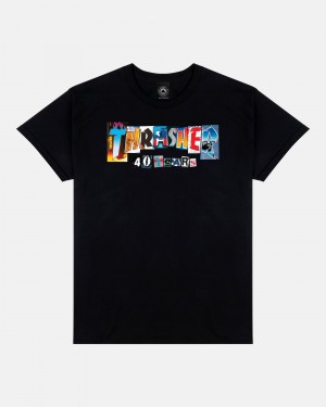 Tricko Thrasher 40 Years Panske Čierne | SK-53IVQJCKS