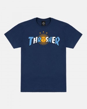 Tricko Thrasher Argentina Estrella Panske Námornícka Modrá Modre | SK-40ZXJDCPL