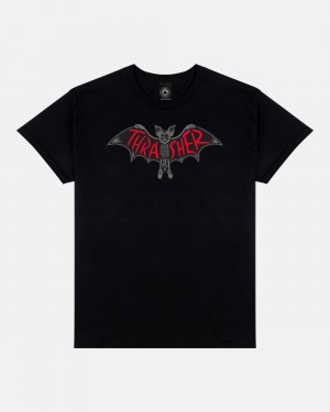 Tricko Thrasher Bat Panske Čierne | SK-95OSGLXNE
