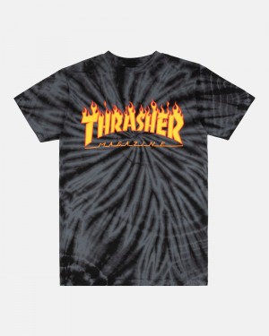 Tricko Thrasher Flame Damske Čierne Siva | SK-42ZVMEHCN
