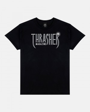 Tricko Thrasher Gothic Panske Čierne | SK-89TMLEFWJ