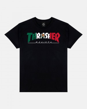 Tricko Thrasher Mexico Revista Panske Čierne | SK-49UATXKVY
