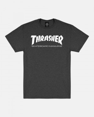 Tricko Thrasher Skate Mag Panske Siva | SK-70XJIMDRK