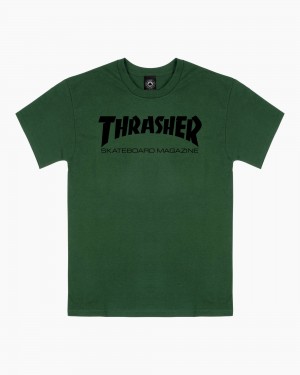 Tricko Thrasher Skate Mag Panske Zelene | SK-98PYNSCMG